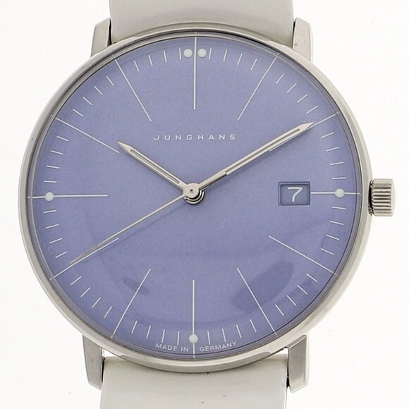 JUNGHANS Watches 047/4659.00 Stainless Steel/leather Quartz - Picture 1 of 12